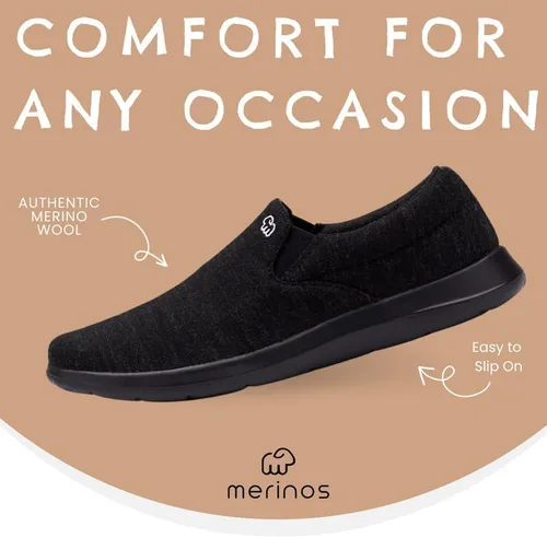Vista 4 de Merinos Zapatos deportivos de moda para mujer, zapatos casuales sin cordones, hechos con lana australiana, zapatos de tenis ligeros y duraderos