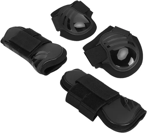 Vista 7 de Zerodis Protector de pierna de caballo, 2 pares de fundas de poliuretano para montar en la parte delantera y trasera de la pierna, botas protectoras