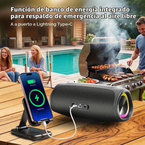 Vista 6 de TAZATA Altavoz al aire libre de Bluetooth, altavoz portátil de Bluetooth