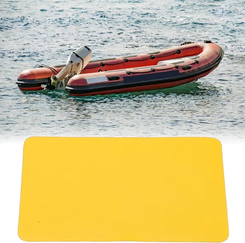 Vista 4 de Astibym Kit de parches de reparación, juego de parches de PVC profesional 6 piezas para kayak (amarillo), navegación
