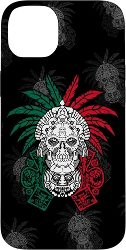 Vista 15 de Aztec Warrior Skull - Funda para iPhone 17, diseño de antepasados mexicanos