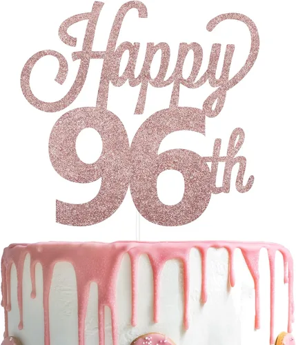 Vista 58 de LINGTEER - Decoración para pastel con texto "Happy Birthday 100", color negro
