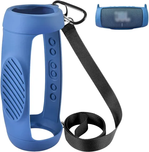 Vista 9 de Funda de silicona para JBL Charge 5, altavoz Bluetooth portátil impermeable, cubierta protectora de gel suave para viajes, funda de goma impermeable