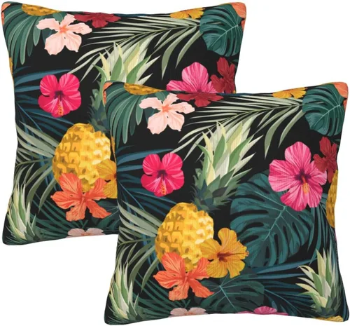 Vista 13 de Perinsto Juego de 2 fundas de almohada decorativas para sofá, cama, decoración del hogar, 16 x 16 pulgadas