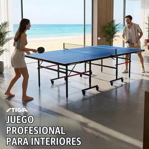 Vista 3 de STIGA Advantage Series Indoor Ping Pong Table, Foldable Table Tennis Table - 13, 15, 18, and 25mm Tabletops - Quickplay 10 Minute Assembly