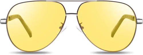 Vista 2 de Barcur Gafas de visión nocturna para conducir lentes amarillas polarizadas HD antirreflejos