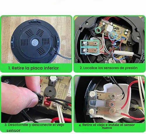 Vista 5 de ZCZQC Interruptor de presión eléctrico Sensor de presión Piezas de repuesto para olla arrocera de potencia rápida, termostato limitado compatible