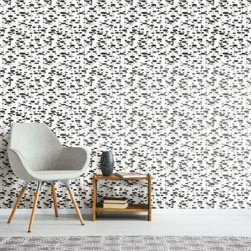 Vista 2 de RoomMates RMK11559WP Papel pintado retro blanco y negro de árboles
