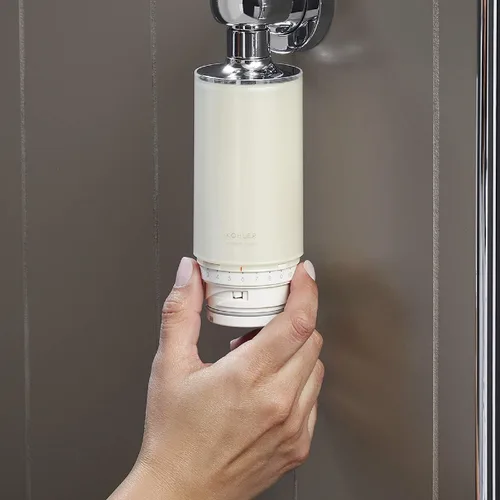 Vista 14 de Kohler 30646-CP Sistema de filtración de agua de ducha acuífero, reduce el cloro y el olor, incluye reemplazo de filtro, cromo pulido