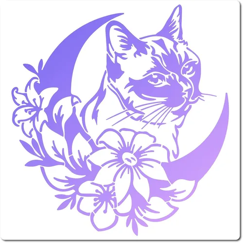 Vista 14 de GORGECRAFT Plantillas grandes de gato de 12 x 12 pulgadas, reutilizables, plantillas de animales para pared del hogar, mariposa, pata de gato