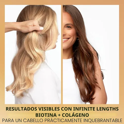 Vista 4 de Pantene Pro-V Miracles Infinite Lengths Biotina + Champú sin sulfato de colágeno 13.5 onzas líquidas