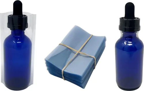 Vista 18 de Banda retráctil perforada transparente de 1.181 x 1.102 in para botellas de unicornio, botellas pequeñas con gotero, frascos pequeños y muchos otros