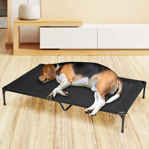 Vista 6 de Cama Elevada para Perros para Exteriores, Catre Elevado para Perros Medianos con Malla Lavable, Cuna Refrescante para Mascotas a Prueba de Mordidas
