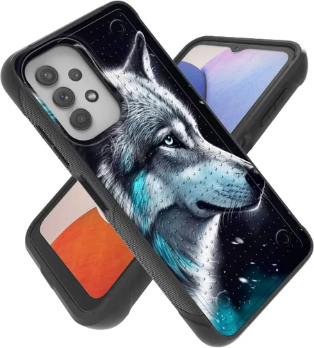 Vista 23 de Funda para Samsung A32 5G, Galalxy A32 5G, resistente a prueba de golpes, policarbonato duro + funda protectora de silicona suave TPU flexible
