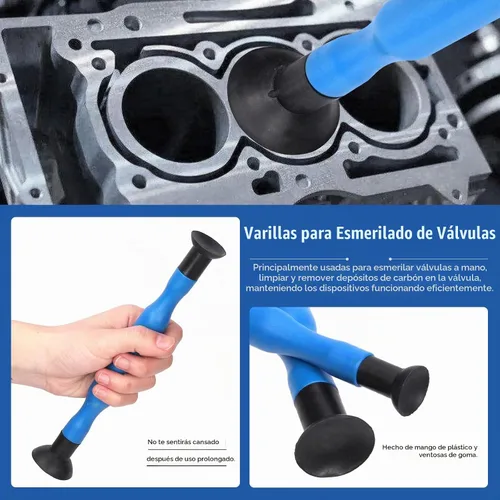 Vista 5 de Glarks 5 compresores universales de resorte de válvula con capacidad de 3.5 a 9 pulgadas y kit de lapper de válvula, 1 herramienta de extracción