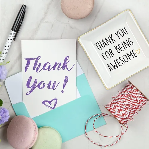 Vista 7 de Homlouue Regalos de agradecimiento para mujeres, plato de anillo de agradecimiento inspirador para empleados, compañeros de trabajo, amigos