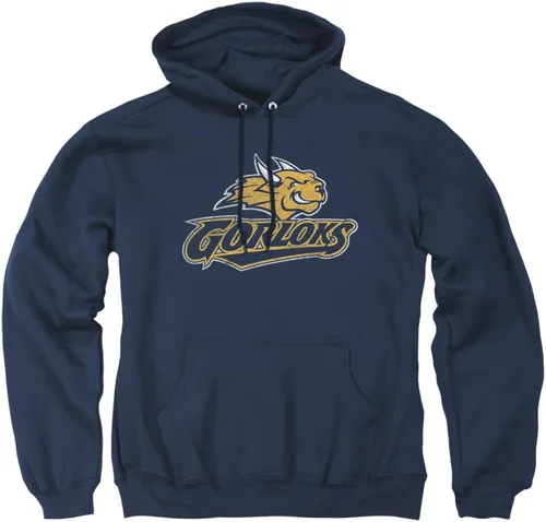 Vista 52 de Distressed College Primary Logo Adult Pullover Hoodie Collection 1 Universidad Estatal de Albany