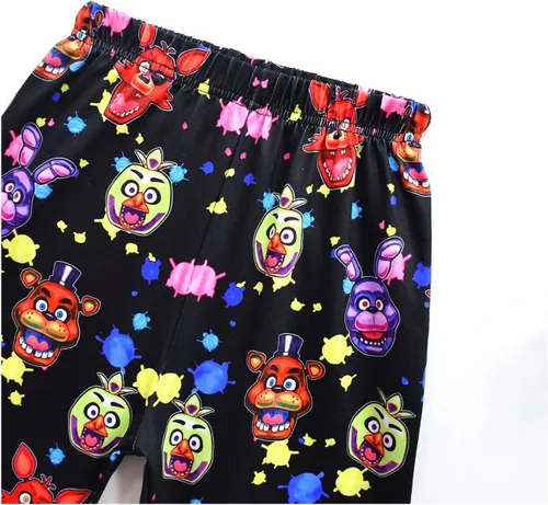 Vista 5 de Fan Desen Conjunto de camisa y pantalones cortos de Freddy para niños, disfraz de dibujos animados para niños de 5 a 12 años