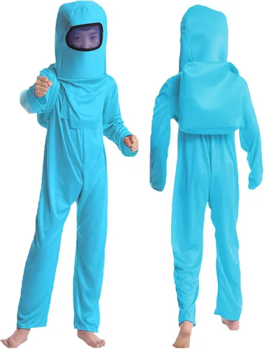 Vista 2 de Disfraz de astronauta A-mong, overoles para niños, para Halloween, cosplay, fiesta de Navidad