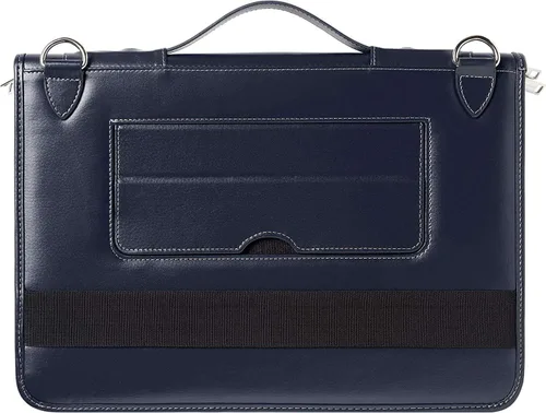Vista 5 de Maletín de cuero azul para portátil compatible con CHUWI HeroBook Pro 14.1" Laptop