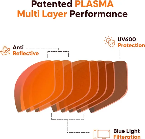 Vista 5 de Gafas de computadora para juegos y computadora 100% protección UV400 (99.8% verificado en laboratorio) Marco de policarbonato ultraligero