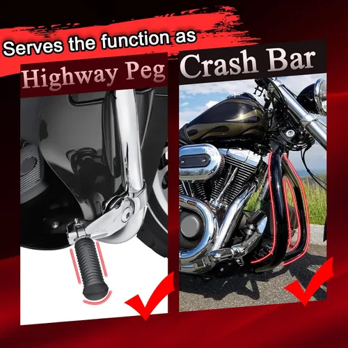 Vista 3 de Barra protectora de estriberas de carretera/estriberas de carretera Protector de motor para Harley Dyna con modelos de control medio 2006-2017