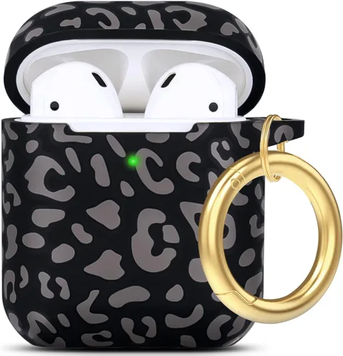 Vista 68 de Compatible con funda AirPods Pro 2019, Gawnock Funda de silicona suave y flexible para funda AirPods Pro para mujeres y niñas con llavero (Caqui)
