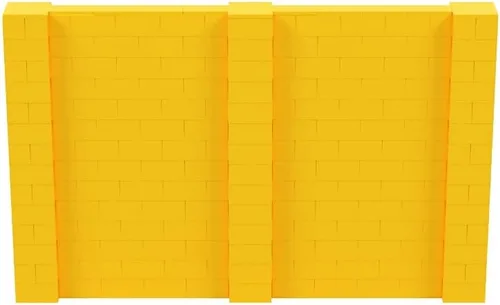 Vista 146 de EverBlock Kit de pared de 5 x 4 pies Bloques de construcción modulares Sistema de pared para edificios, pantallas y estructuras Divisor