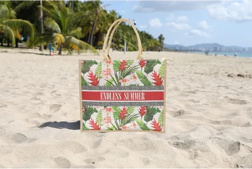 Vista 106 de Bolso grande de paja para mujer, tejido de ratán, bolso de playa de verano, a rayas
