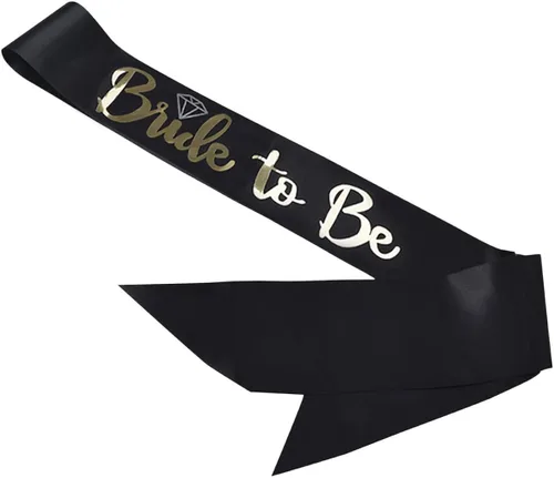 Vista 5 de MioCloth Velo de boda negro con peine, banda de satén para despedida de soltera