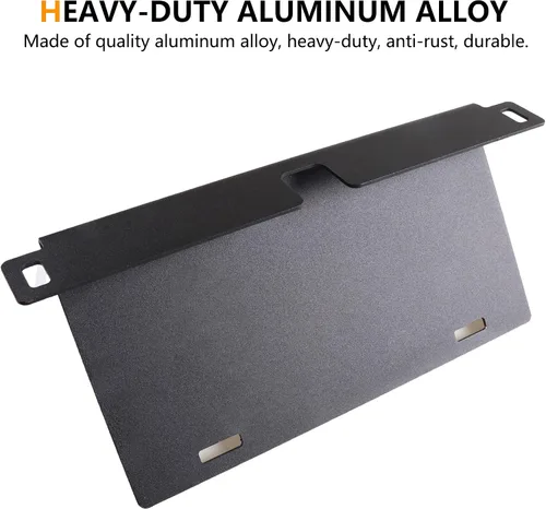 Vista 3 de Marco de matrícula frontal para Ford Bronco 2021 2022 2023 2024 2025 Accesorios de aleación de aluminio resistente soporte de montaje de placa Negro