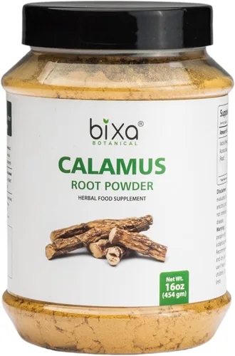 Vista 9 de bixa BOTANICAL Raíz de calamus - Polvo de raíz natural para la salud intestinal y el apoyo al enfoque, vegano, sin OMG, tratado al vapor, suplemento