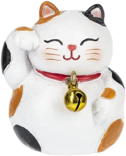 Vista 2 de Westmon Works Lucky Little Cat Charm Tiny Pocket Good Luck Maneki-Neko - Juego de baratijas con tarjeta de historia, Metal, No es una piedra preciosa
