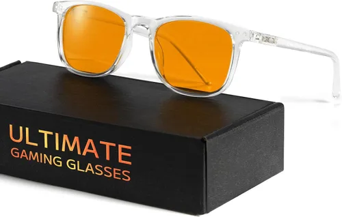 Vista 14 de TIJN Blue Light Blocking Glasses, Square Frame for Computer Gaming Negro