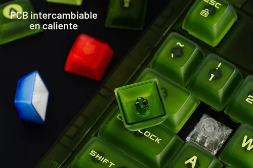 Vista 7 de Teclado mecánico retro 8Bitdo de 87 teclas para PC y Android - Xbox Edition Officially Licensed, Bluetooth/2.4G/USB-C, RGB Backlight, Hot