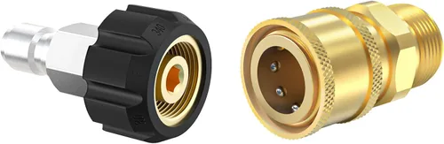 Vista 6 de Twinkle Star 3/8" Conector Rápido NPT a M22 14mm de Ajuste Métrico para Pistola y Manguera de Lavadora de Alta Presión, TWIS285