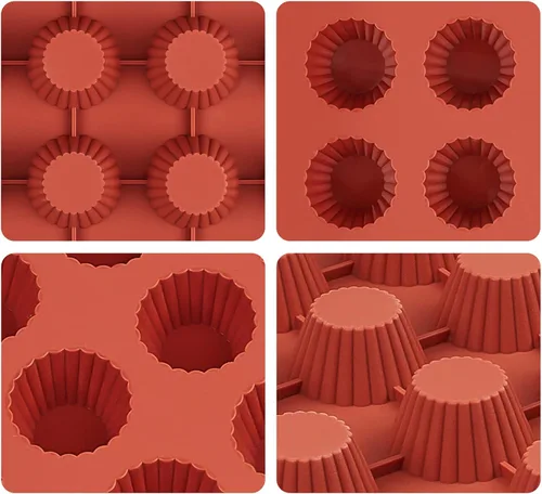 Vista 3 de JOERSH Molde de silicona para taza de mantequilla de maní de 30 cavidades, tamaño de mordida para bombas de grasa Keto, chocolate oscuro