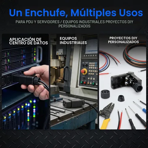 Vista 5 de 1Pack IEC 320 C19 conector de alimentación rewirable hembra