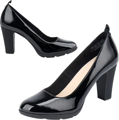 Vista 2 de JENN ARDOR Zapatos de tacón grueso para mujer zapatos de plataforma cómodos redondos cerrados tacón de bloque zapatos de tacón alto zapatos