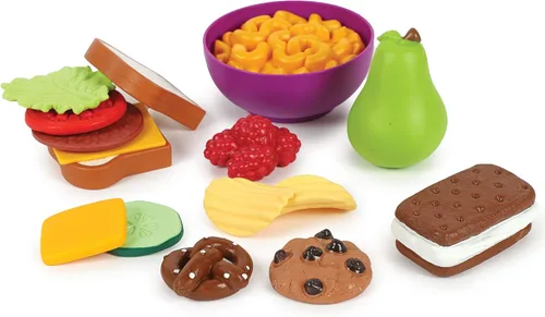 Vista 6 de Juego completo de alimentos de juguete para ampliar vocabulario Learning Resources New Sprouts., Variados