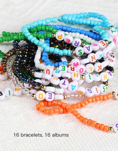 Vista 4 de Febflo TS Inspired - Juego de pulseras Taylo Tour Eras Concert, 16 pulseras de la amistad