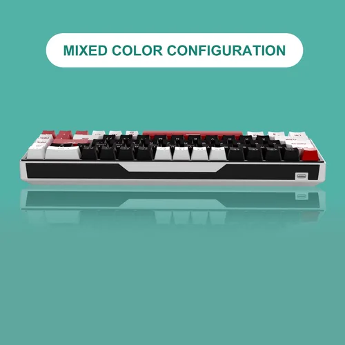 Vista 2 de MageGee SKY68 - Teclado mecánico para juegos, 68 teclas, compacto con retroiluminación LED azul, mini teclado ergonómico con cable para Windows PC