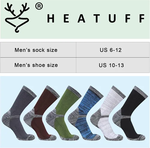 Vista 6 de Heatuff - Calcetines deportivos para hombre (6 unidades)