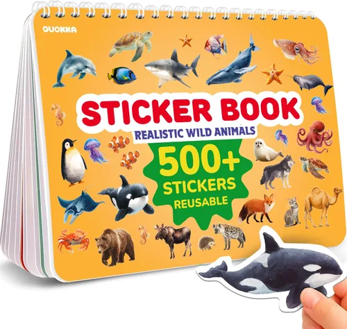 Vista 10 de Libro de calcomanías para niños de 3 a 5 años, libro de actividades