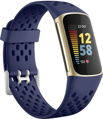 Vista 23 de Getino Bandas compatibles con Fitbit Charge, correas deportivas de repuesto ajustables transpirables suaves para Fitbit Charge 5/6, Negro