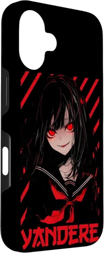 Vista 3 de Funda para iPhone 16 Yandere Anime Girl Kawaii Emo Goth Otaku Anime Manga Lover