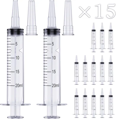 Vista 7 de Paquete de 10 jeringas de 2.0 fl oz para líquidos, jeringas de plástico con tapa y punta de catéter, selladas individualmente (sin aguja)