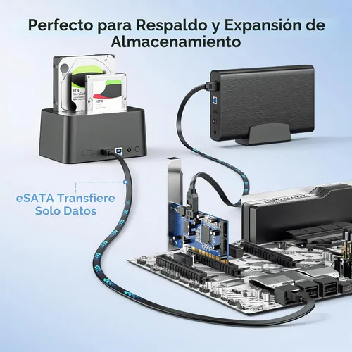 Vista 6 de Cable Matters Paquete de 2 cables SATA a eSATA de 6 Gbps, eSATA a SATA, 3