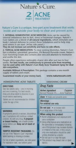 Vista 3 de Nature's Cure Sistema de tratamiento de acné de dos partes para hombres (suministro de 1 mes)