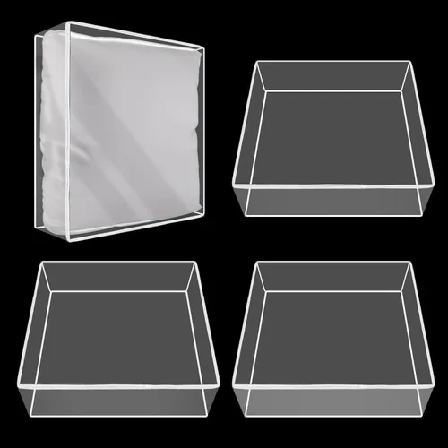 Vista 9 de 4 fundas de cojín de plástico para sofá – Funda impermeable de PVC transparente para sofá contra arañazos de gato, perro, 28 x 28 x 9 pulgadas